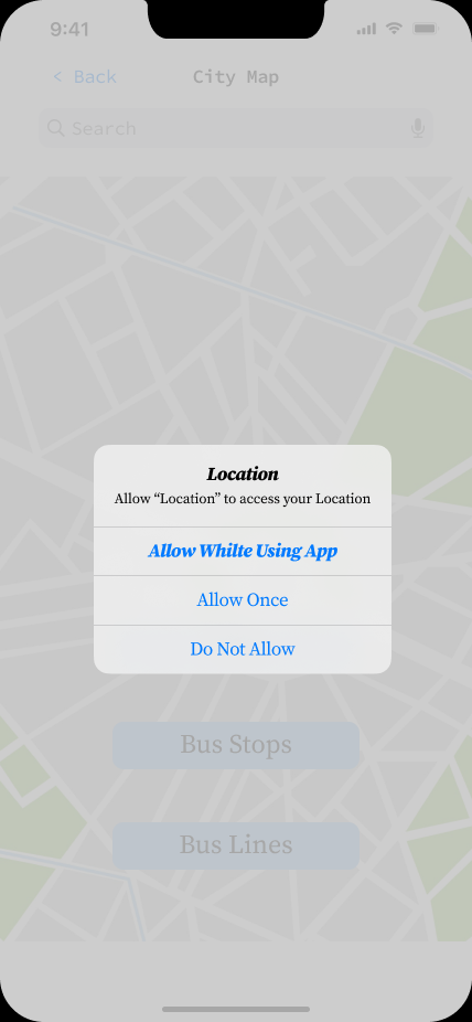 Location Share Pop-up